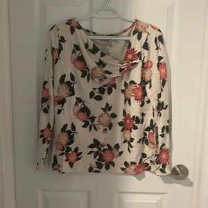 Ann Taylor floral blouse- size l